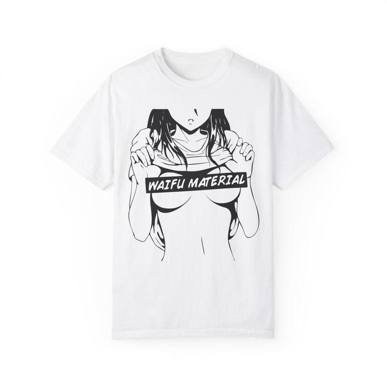 Custom Digital Prints - Waifu Material Anime T-Shirt, Japanese Manga Graphic Tee, Otaku Aesthetic Shirt, Cute Waifu Gift, Kawaii Anime Clothing, Funny Otaku Apparel - Image 3